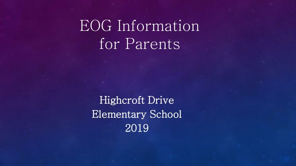 eog information for parents