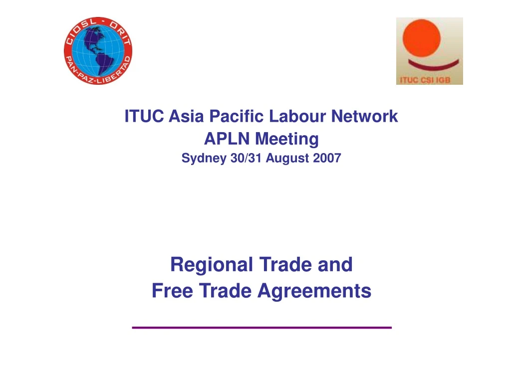 ituc asia pacific labour network apln meeting