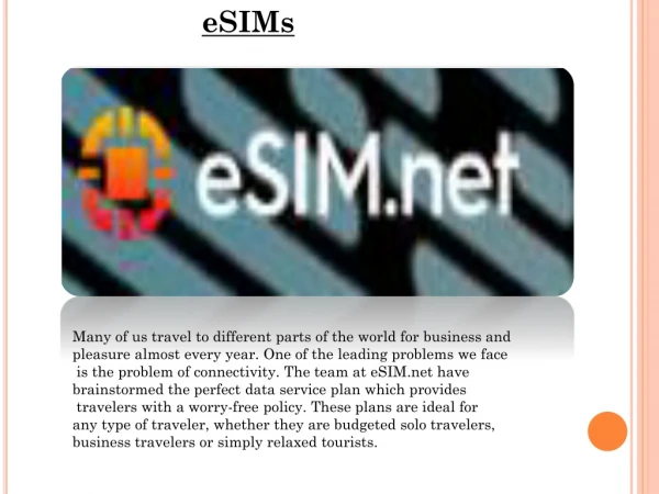 eSIM USA Beats the Network Service Chains