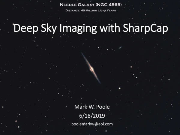 Deep Sky Imaging with  SharpCap