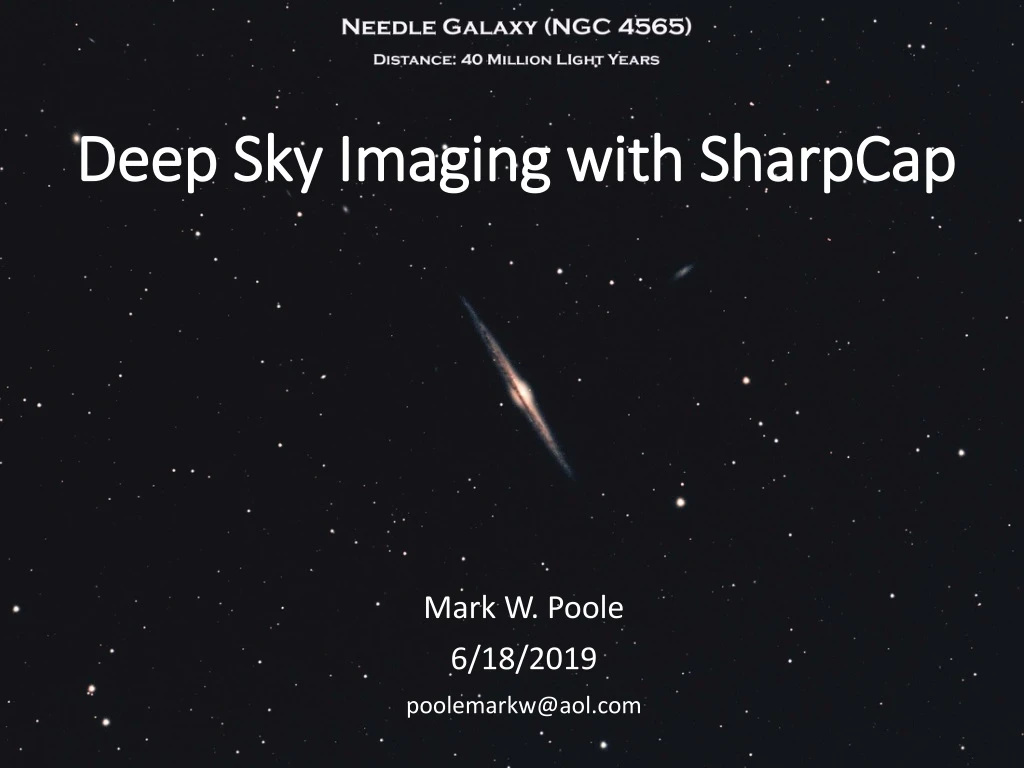 deep sky imaging with sharpcap