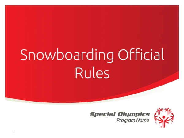 Snowboarding Official  R ules