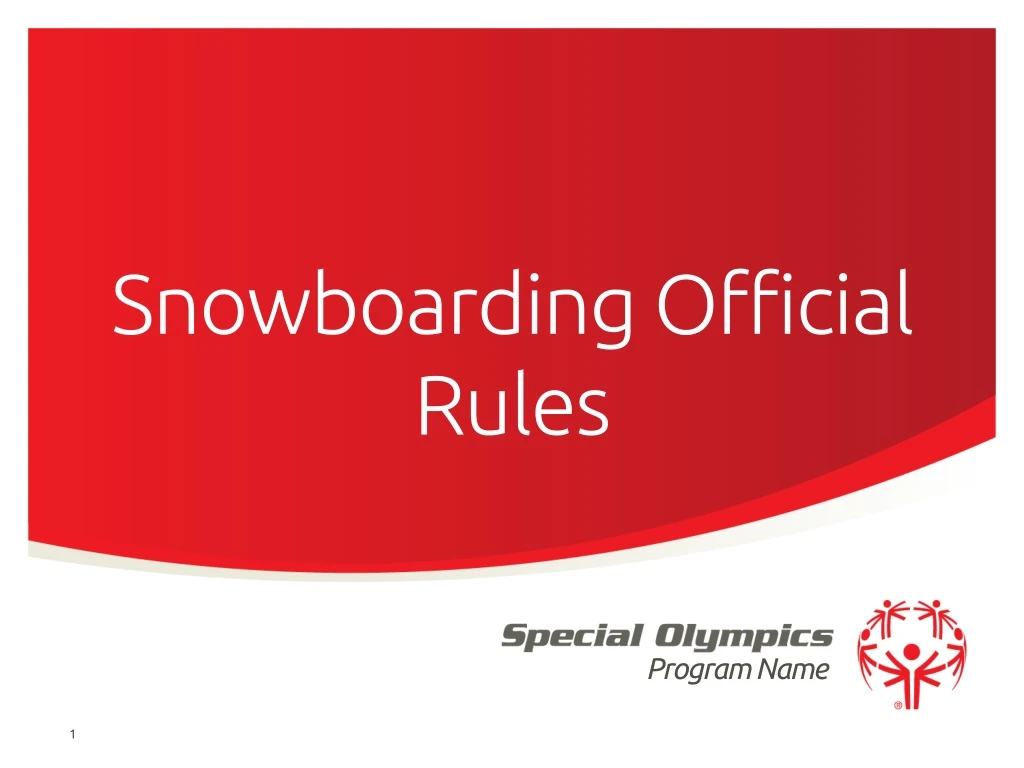 snowboarding official r ules