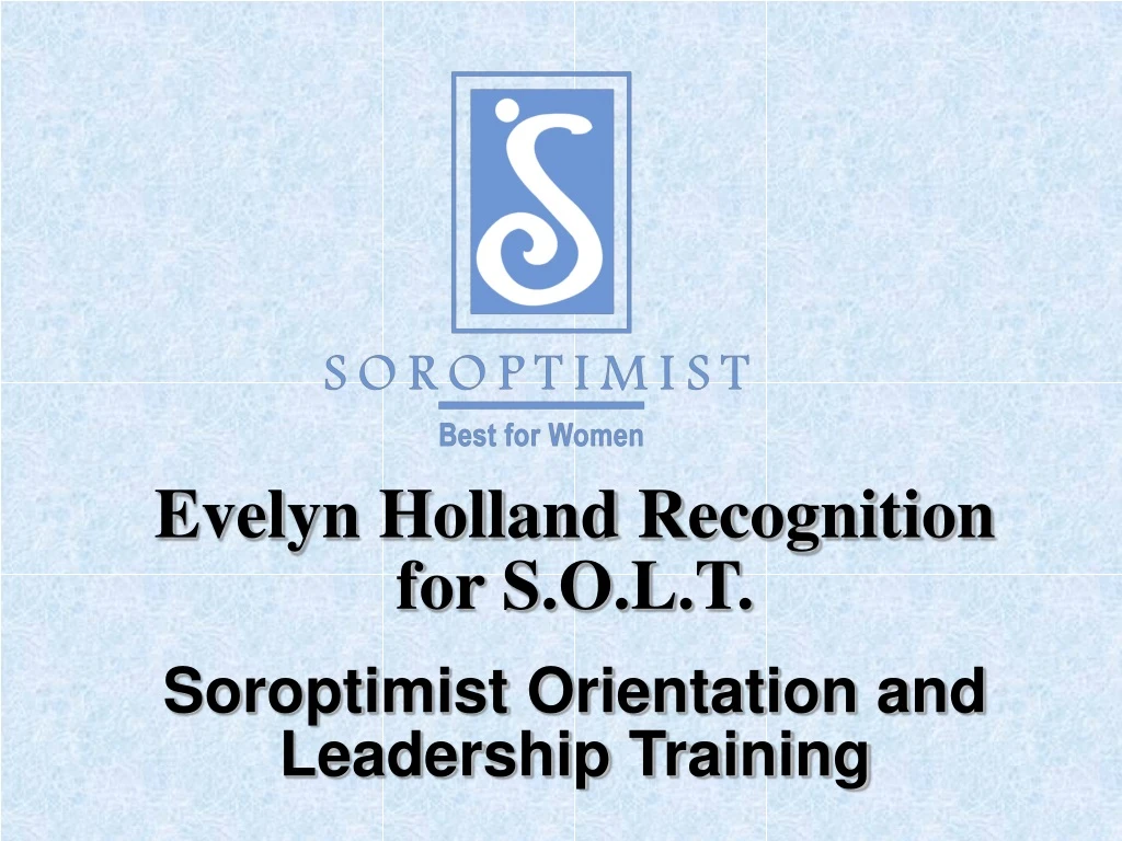 evelyn holland recognition