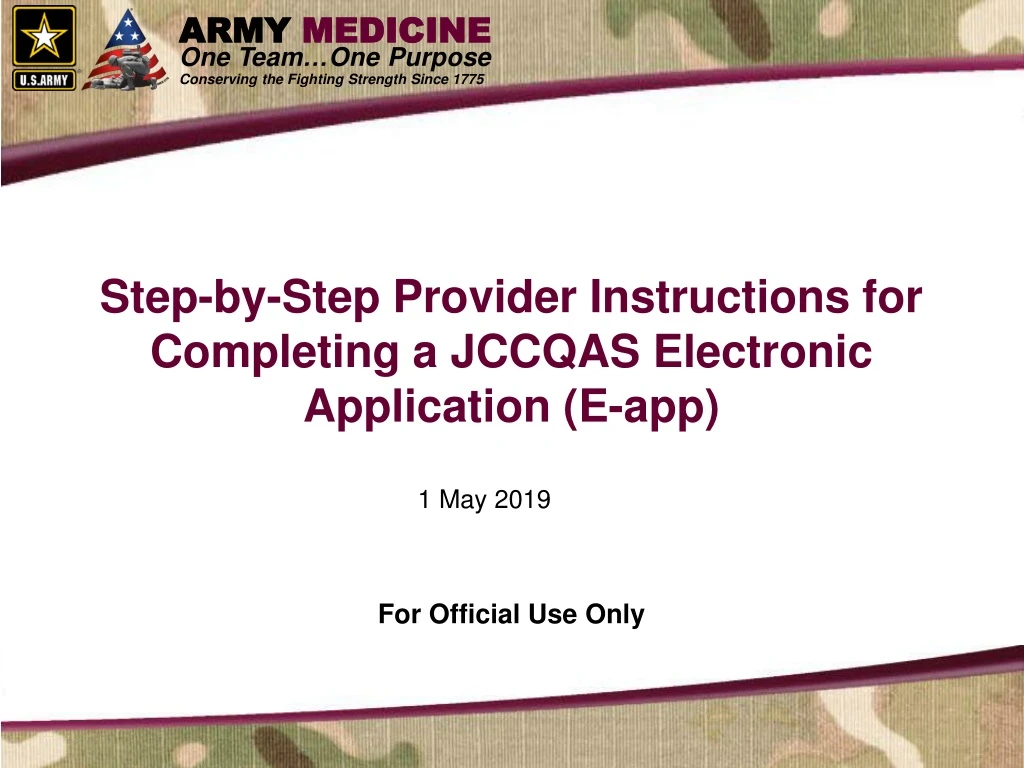 step by step provider instructions for completing