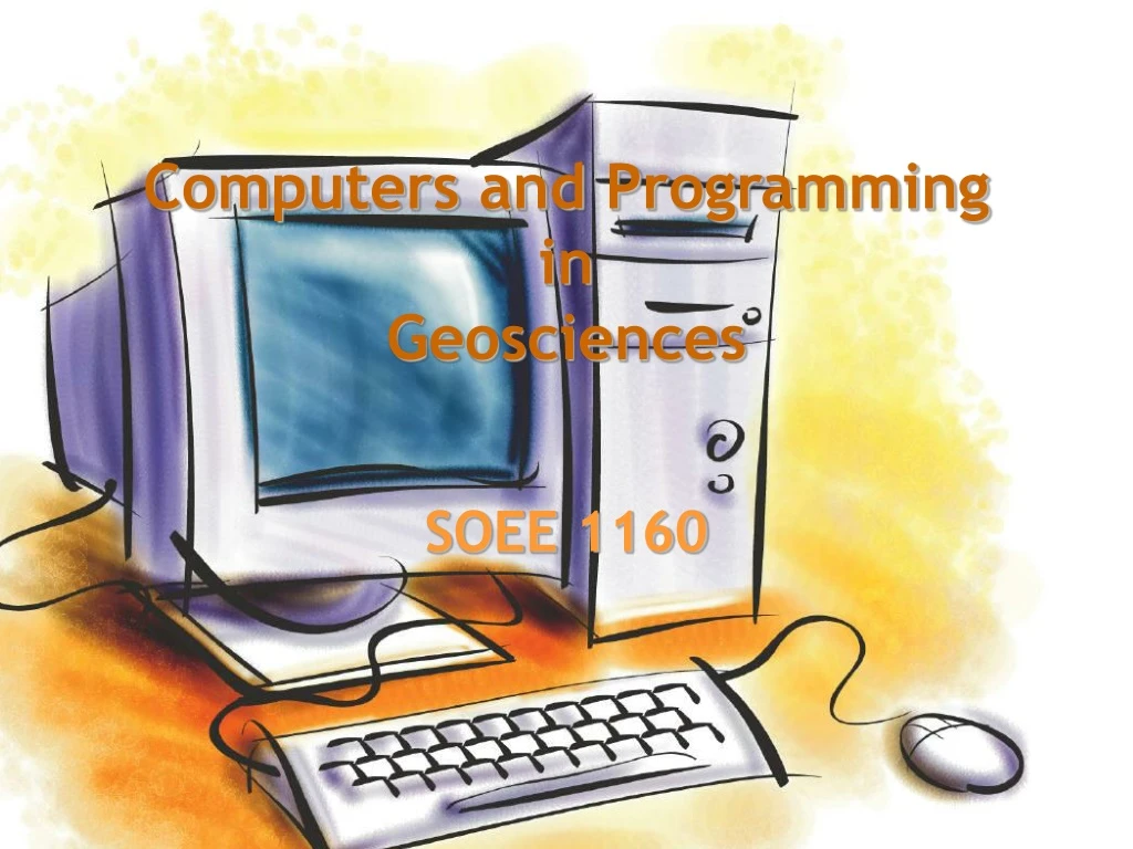 computers and programming in geosciences