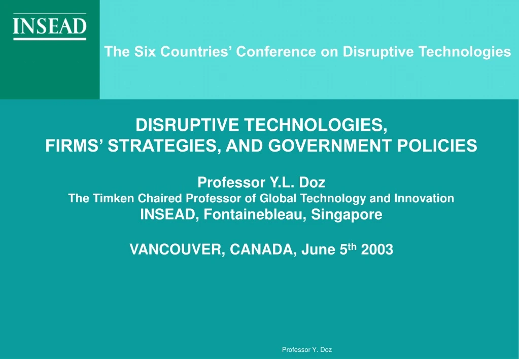 the six countries conference on disruptive