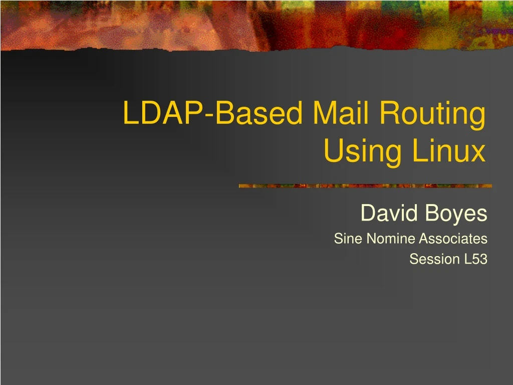 ldap based mail routing using linux
