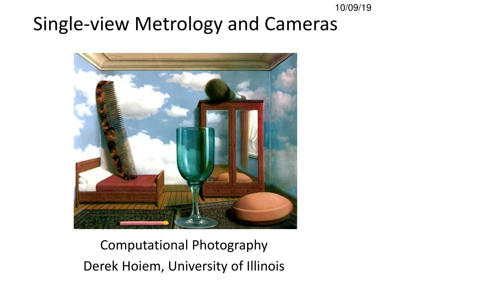 single view metrology and cameras