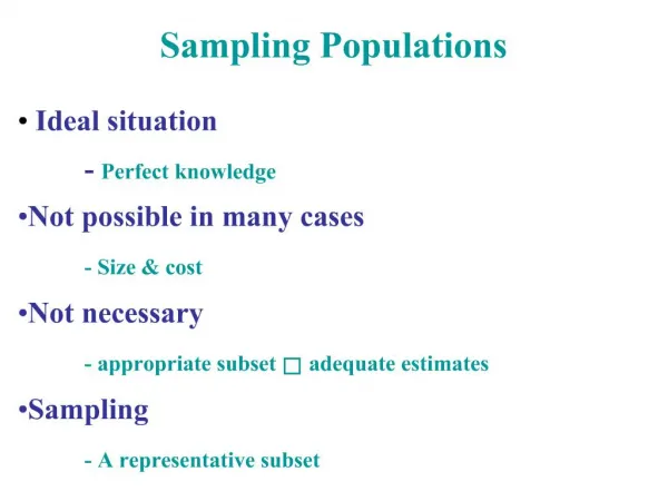 Sampling Populations