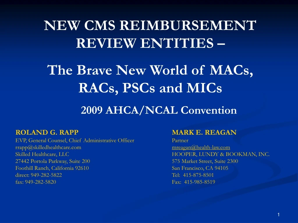 new cms reimbursement review entities the brave