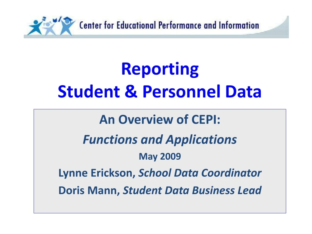 reporting student personnel data