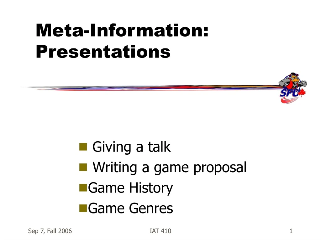 meta information presentations