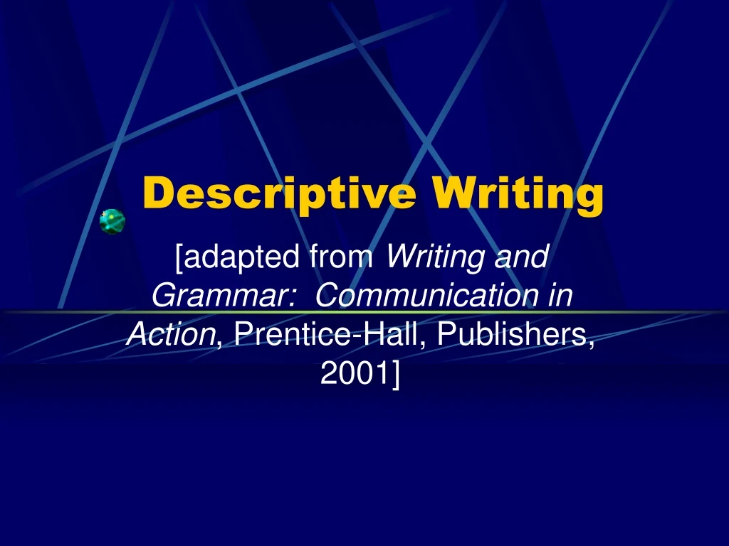 descriptive writing