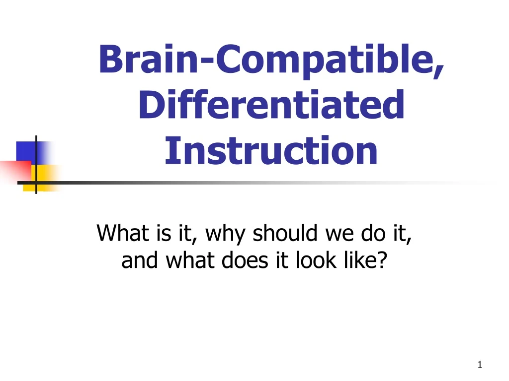 brain compatible differentiated instruction