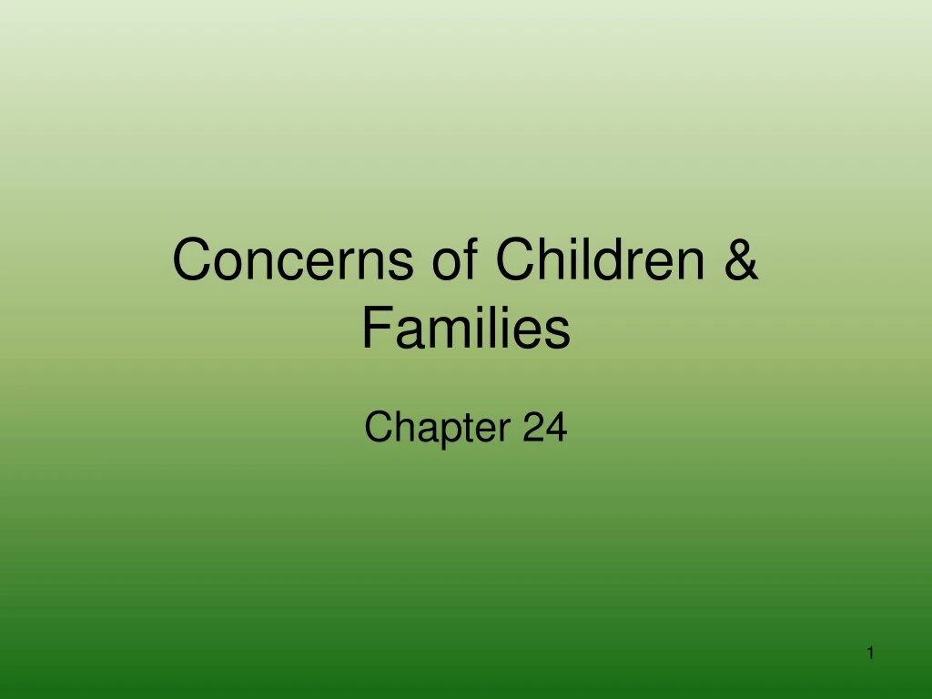 concerns of children families