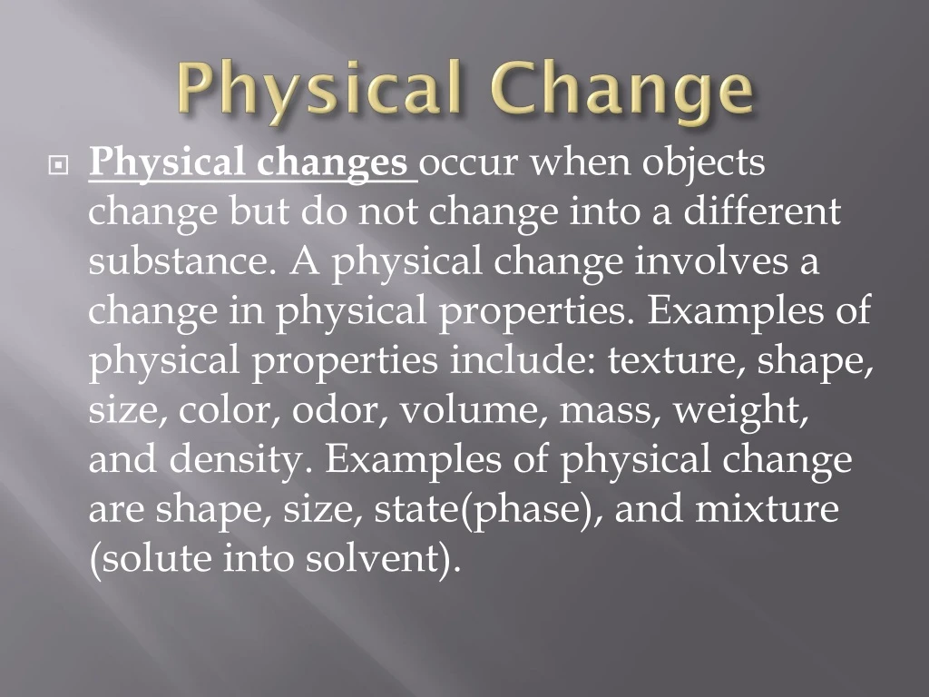 physical change