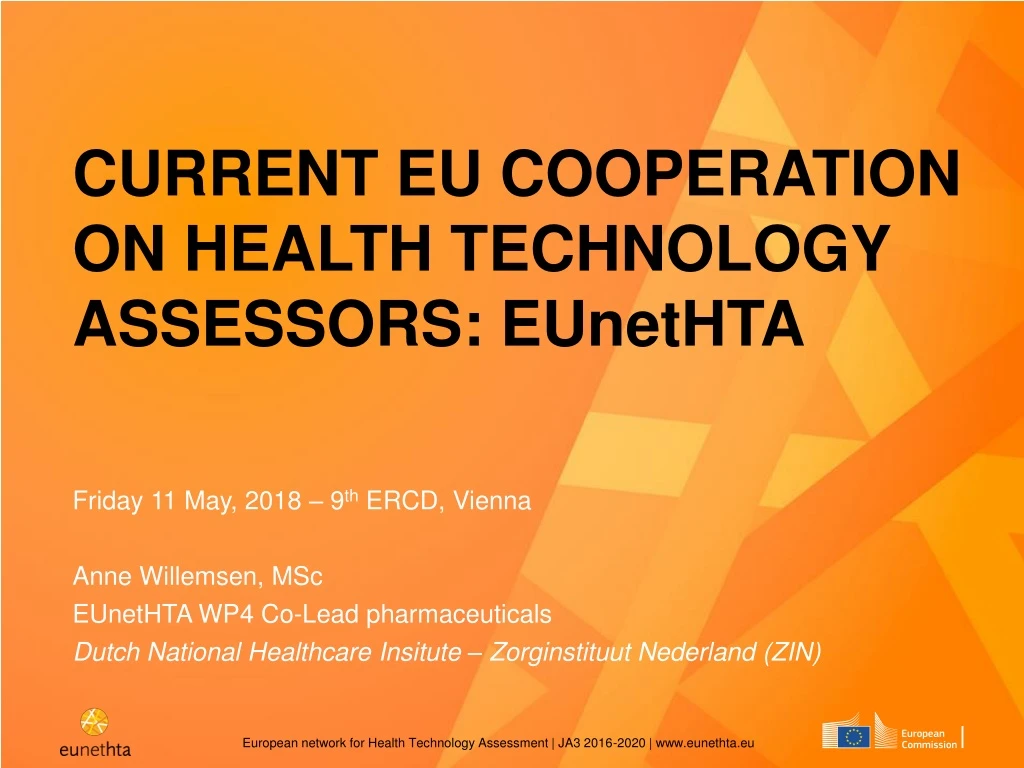 current eu cooperation on health technology assessors eunethta