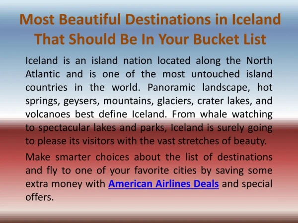 Most Beautiful Destinations in Iceland That Should Be In Your Bucket List