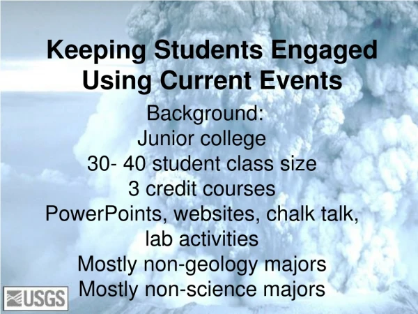 Keeping Students Engaged Using Current Events