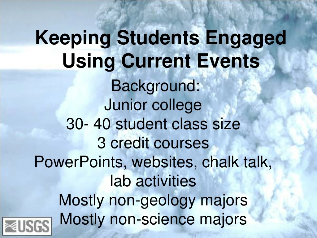 keeping students engaged using current events