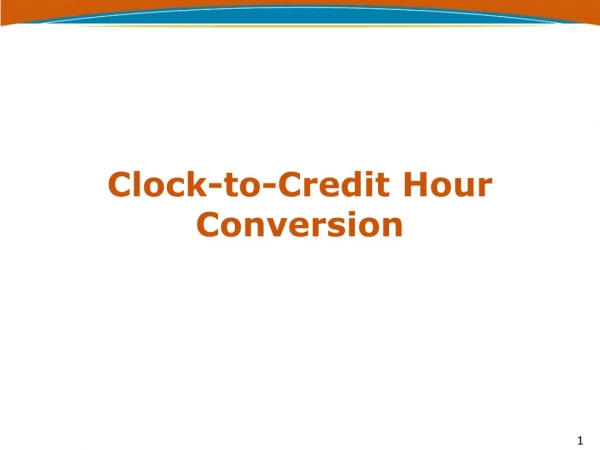 Clock-to-Credit Hour Conversion