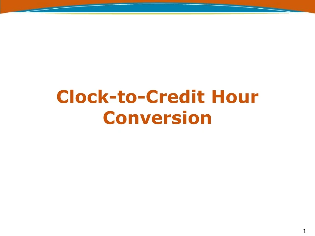 clock to credit hour conversion