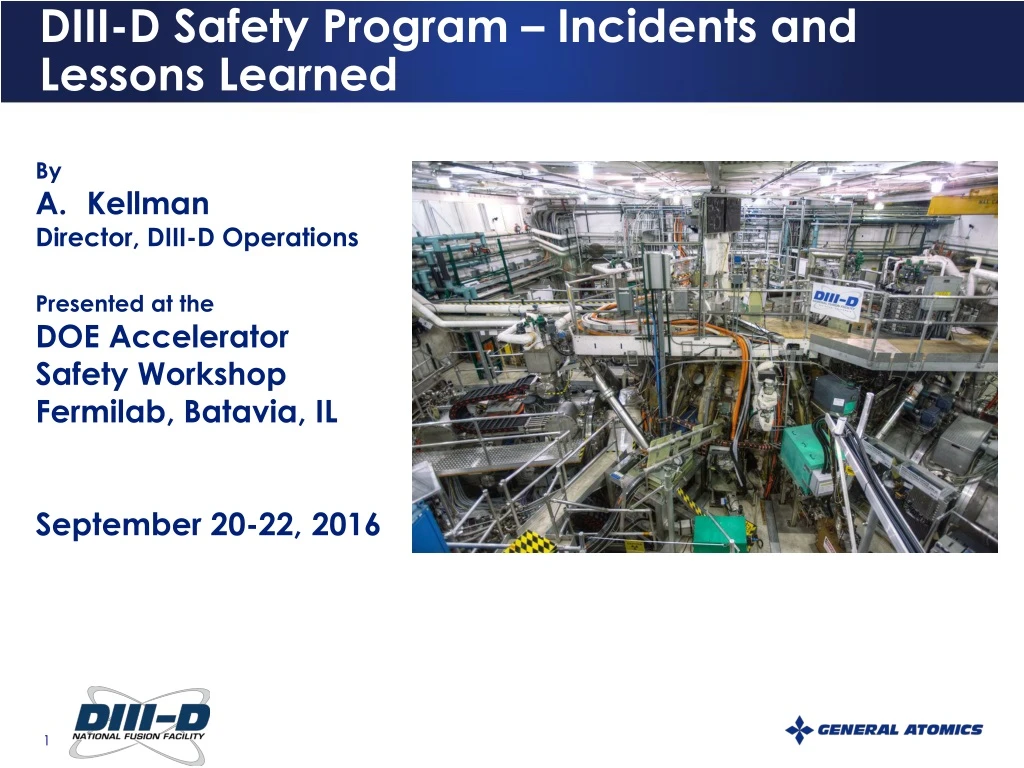 diii d safety program incidents and lessons