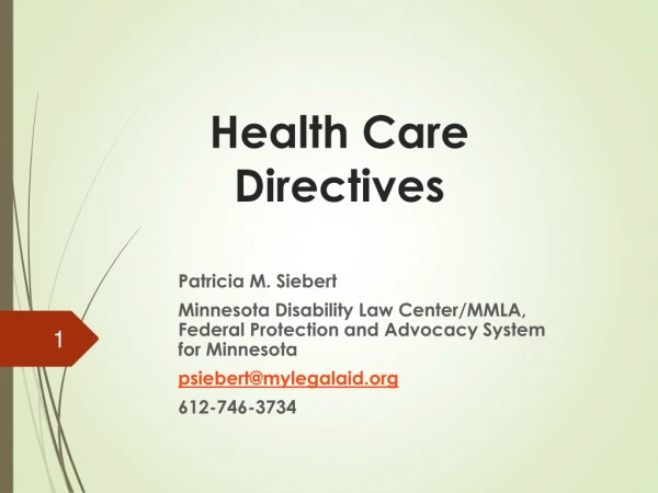 Health Care Directives
