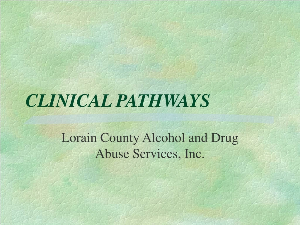 clinical pathways