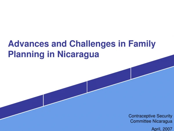 Advances and Challenges in Family Planning in Nicaragua