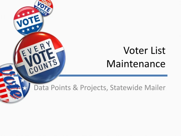 Voter List  Maintenance