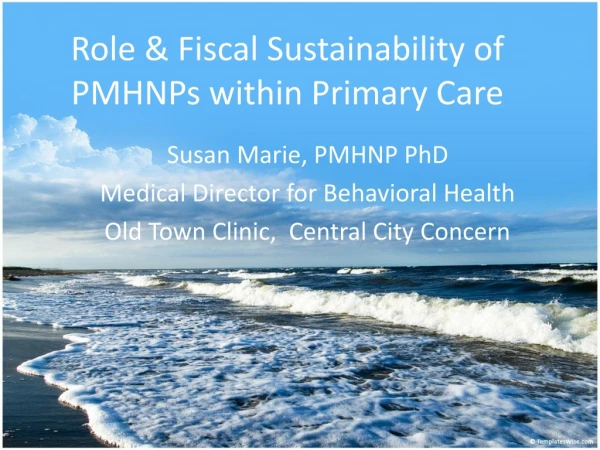 Role &amp; Fiscal Sustainability of PMHNPs within Primary Care