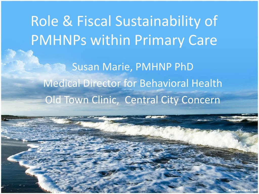 role fiscal sustainability of pmhnps within primary care