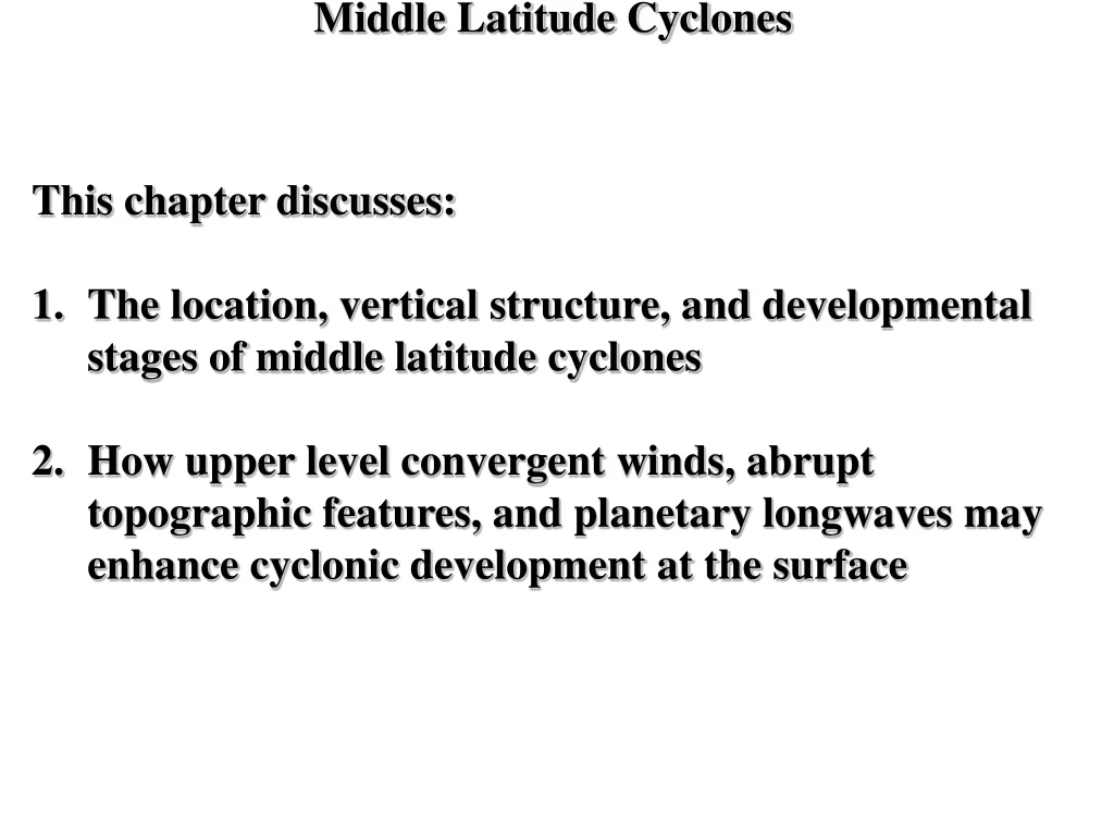 middle latitude cyclones