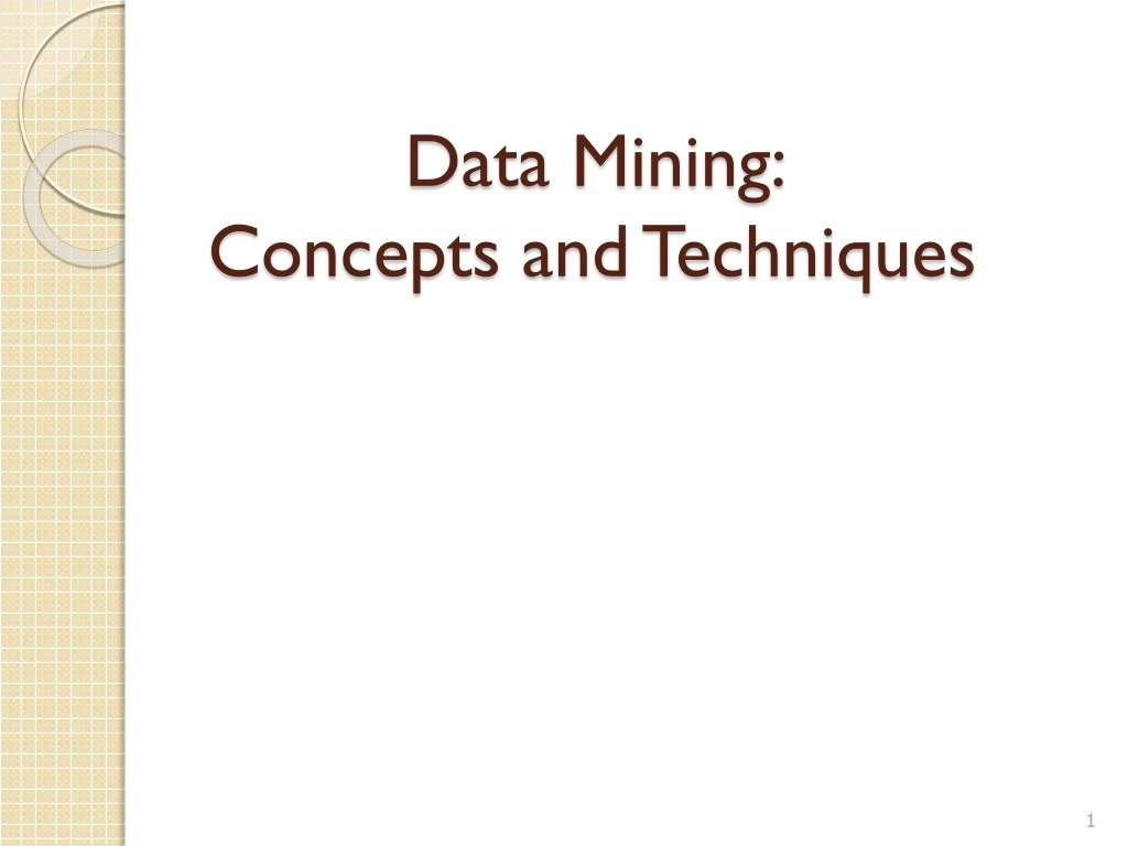 data mining concepts and techniques