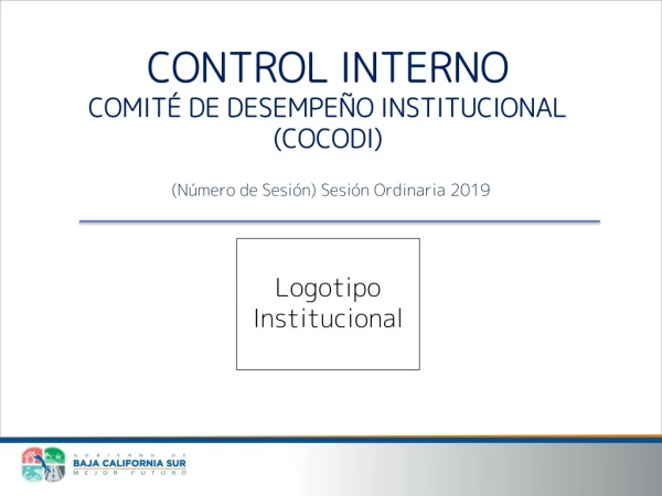 CONTROL INTERNO   COMITÉ DE DESEMPEÑO INSTITUCIONAL (COCODI)