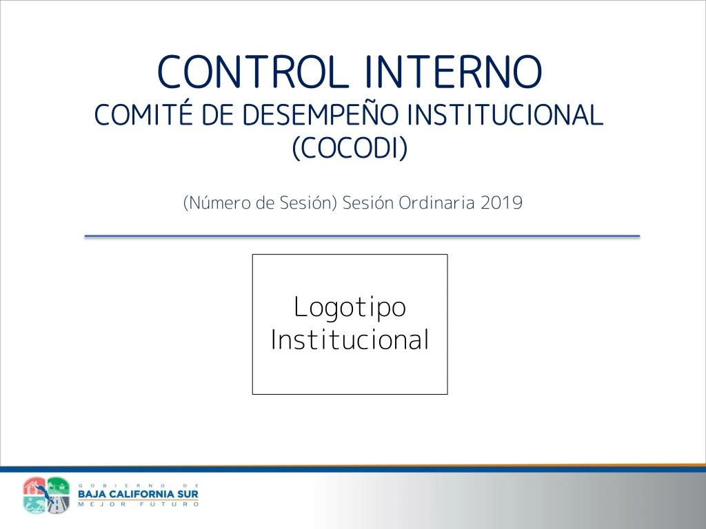 control interno comit de desempe o institucional cocodi