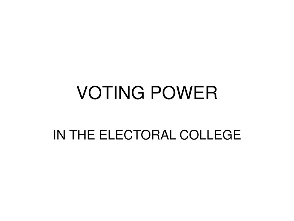 voting power