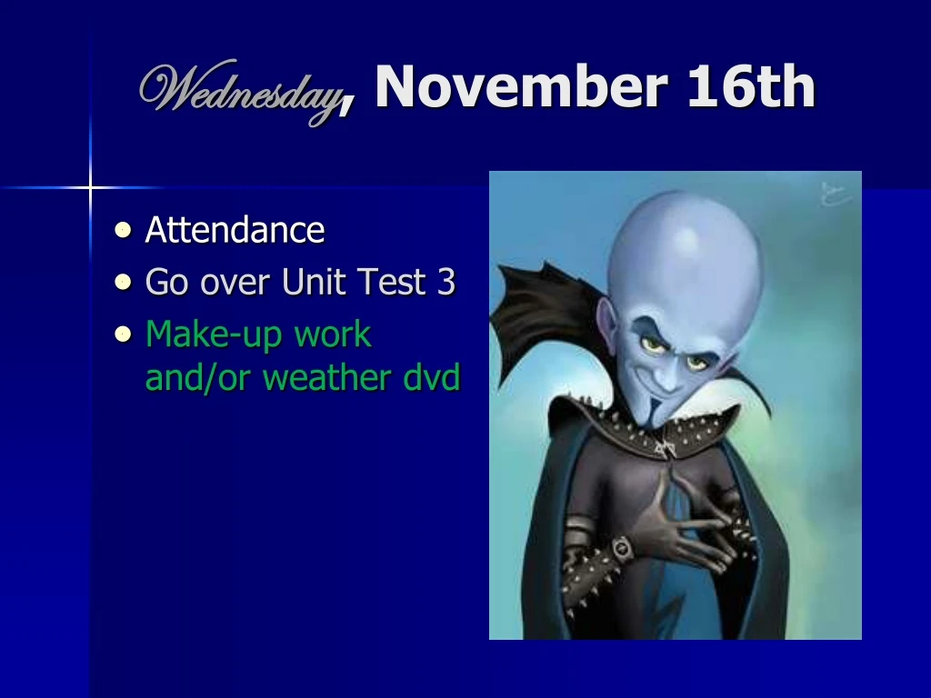 wednesday november 16th