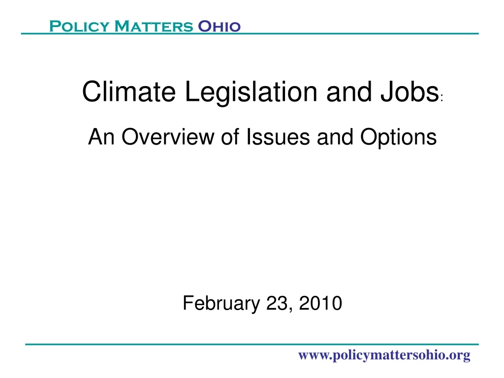 policy matters ohio