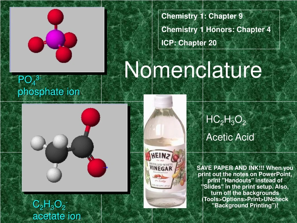 nomenclature