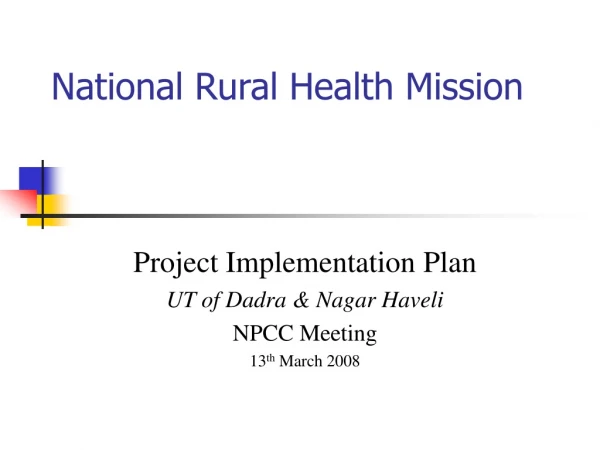 National Rural Health Mission