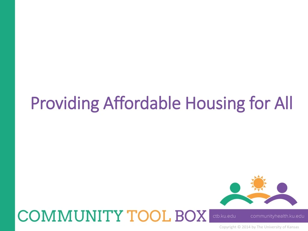 providing affordable housing for all