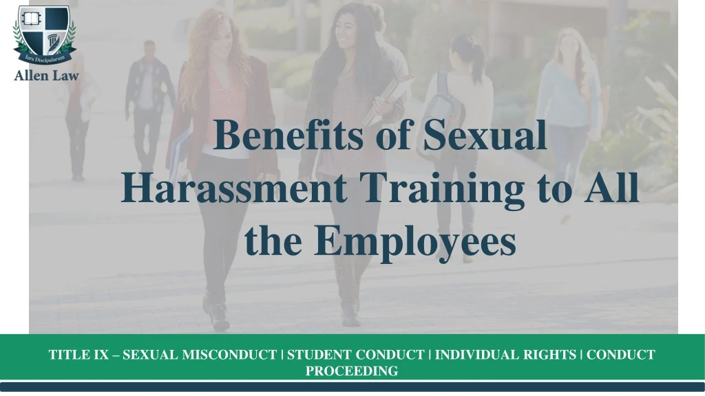 benefits of sexual harassment training