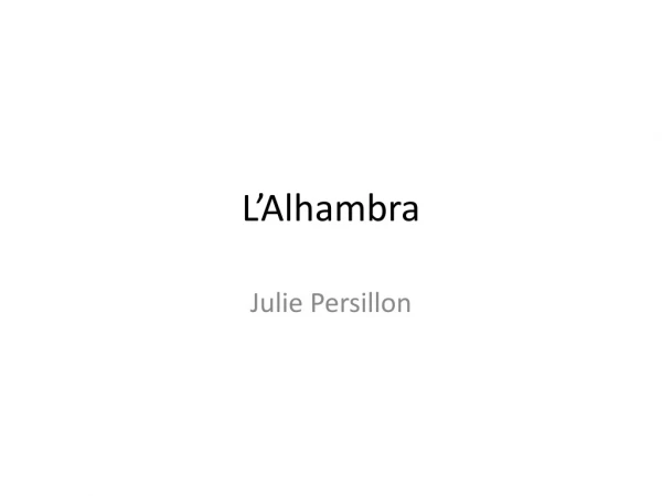 L’Alhambra