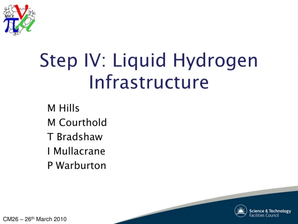 Step IV: Liquid Hydrogen Infrastructure