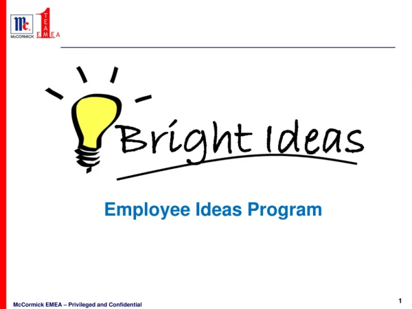 Employee Ideas Program