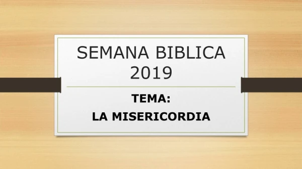 SEMANA BIBLICA 2019