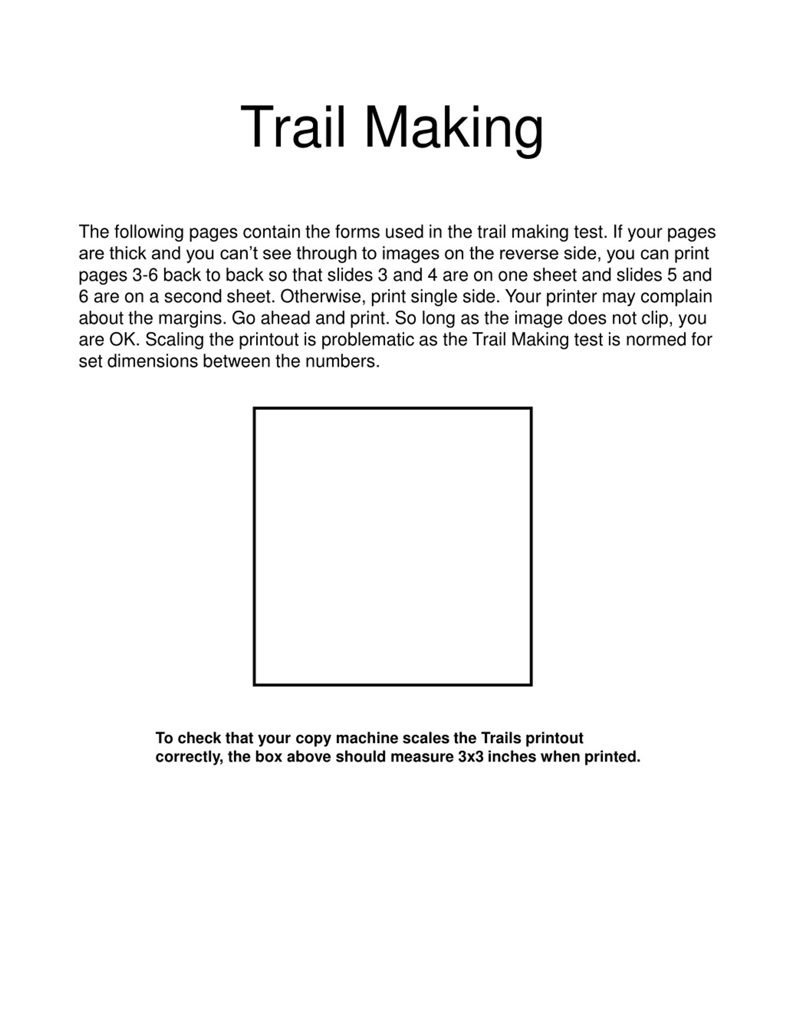 Trail Making Test: Samples for Practice - slide 1